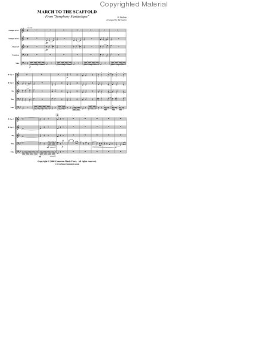 March to the Scaffold Brass Quintet scores gallery preview page 2