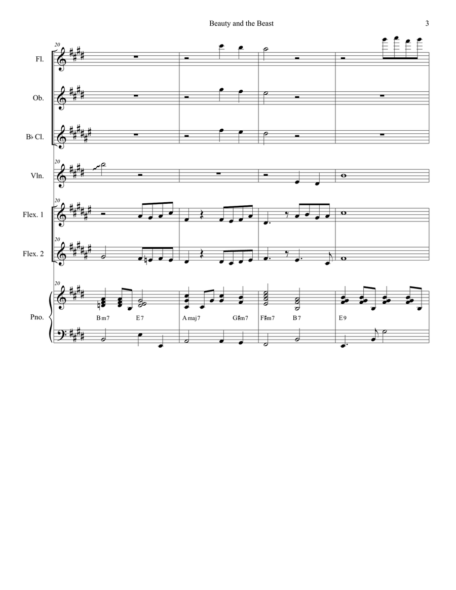Beauty And The Beast Large Ensemble scores gallery preview page 3
