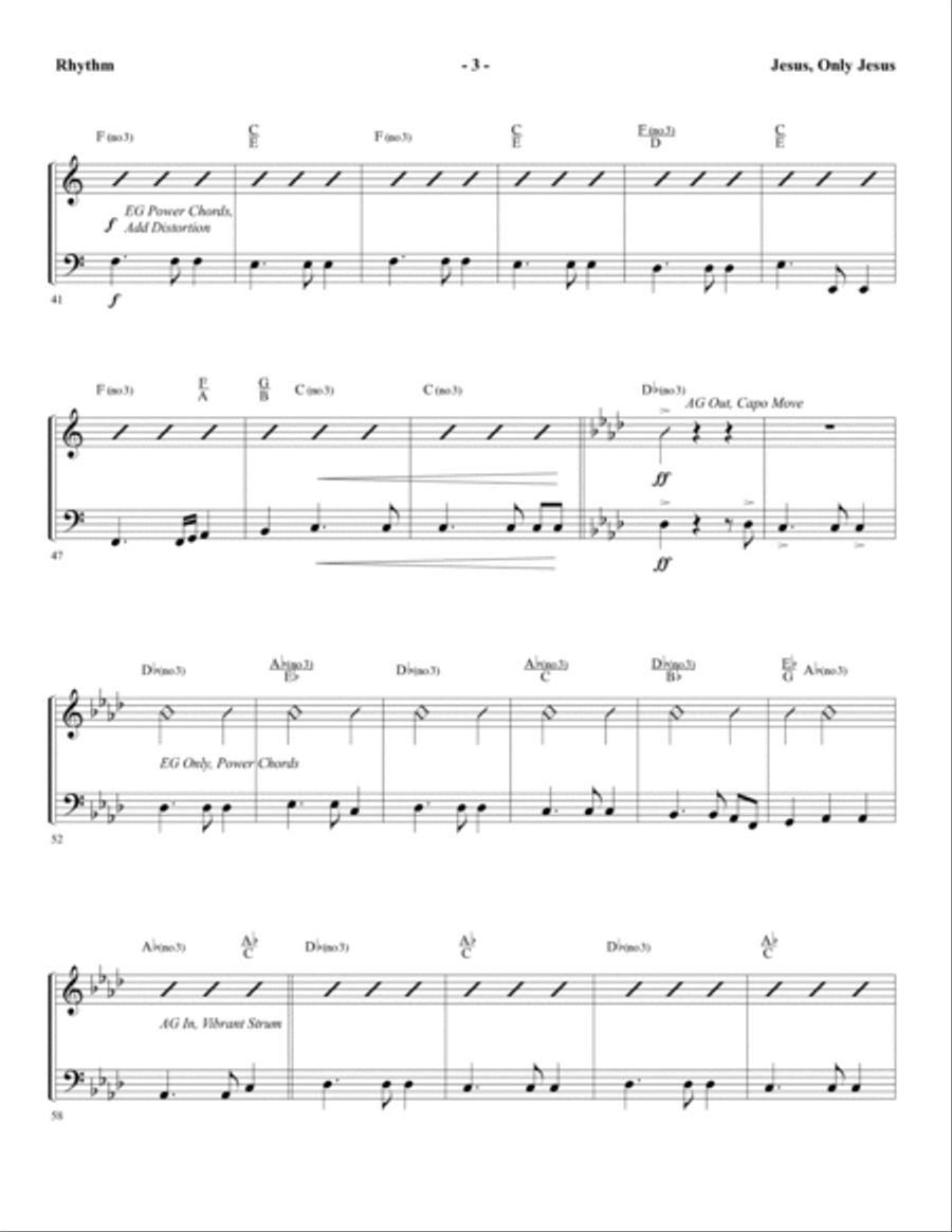 Jesus, Only Jesus - Rhythm Choir scores gallery preview page 3