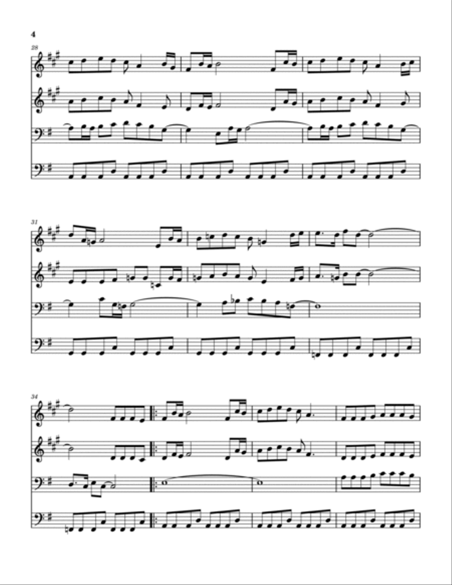 Treasure Of San Miquel Brass Quartet scores gallery preview page 5