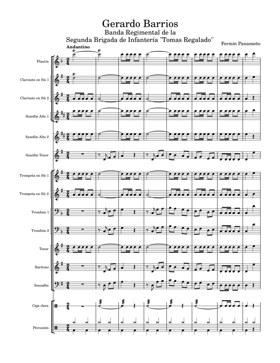 Gerardo Barrios Gerardo Barrios Concert Band scores gallery preview page 1