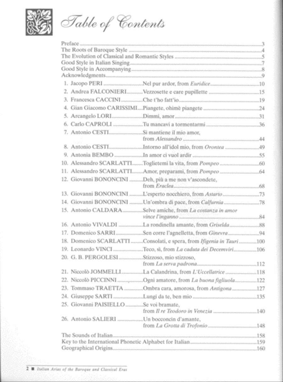 Italian Arias of the Baroque and Classical Eras Voice Solo scores gallery preview page 2