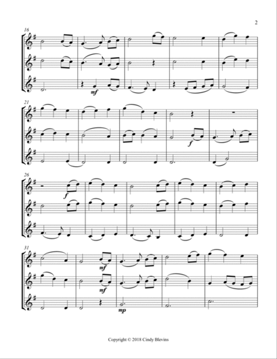 The First Noel, for Violin Trio String Trio scores gallery preview page 3