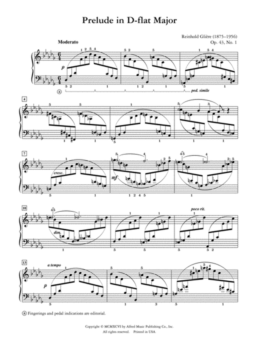 Glière: Prelude in D-flat Major, Opus 43, No. 1