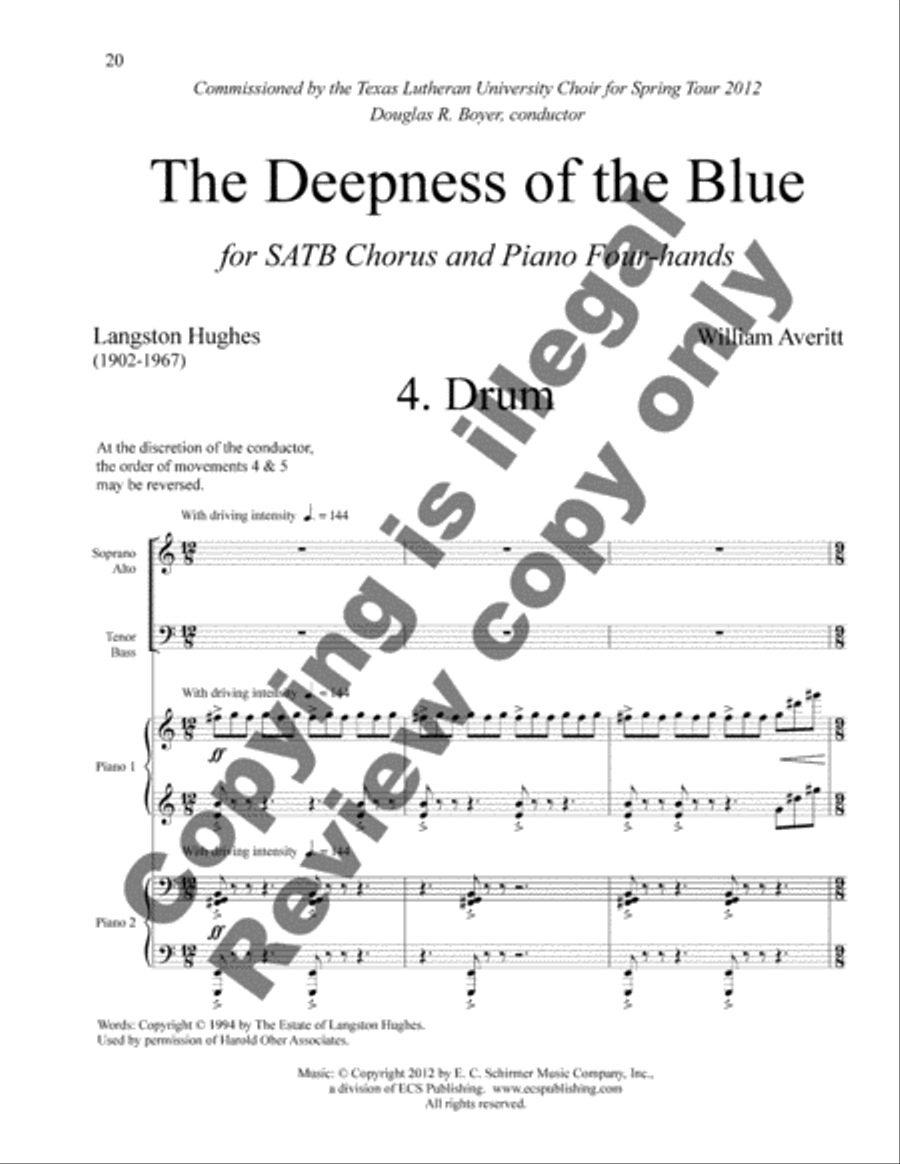The Deepness of the Blue 4-Part scores gallery preview page 8