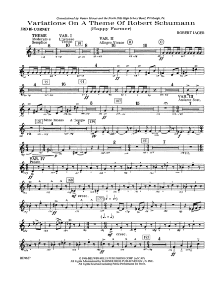 Variations on a Theme of Robert Schumann: 3rd B-flat Cornet