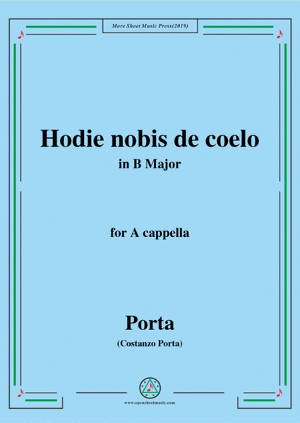 Porta-Hodie nobis de coelo,in B Major,for A cappella image number null