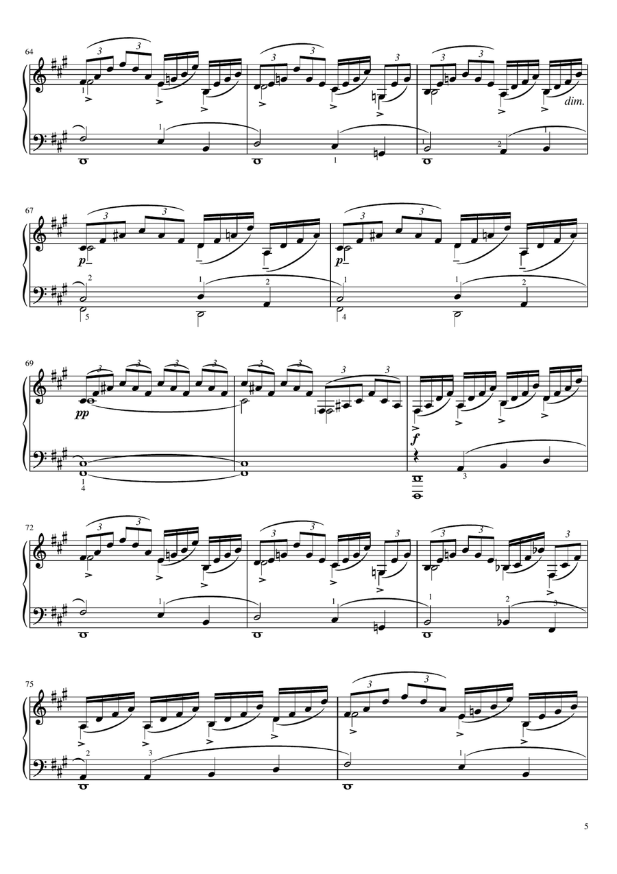 Rachmaninoff - Morceaux de fantaisie, Polichinelle, Op.3 No.4 - Original With Fingering Piano Solo scores gallery preview page 5