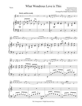 What Wondrous Love is This (for solo instrument and piano)