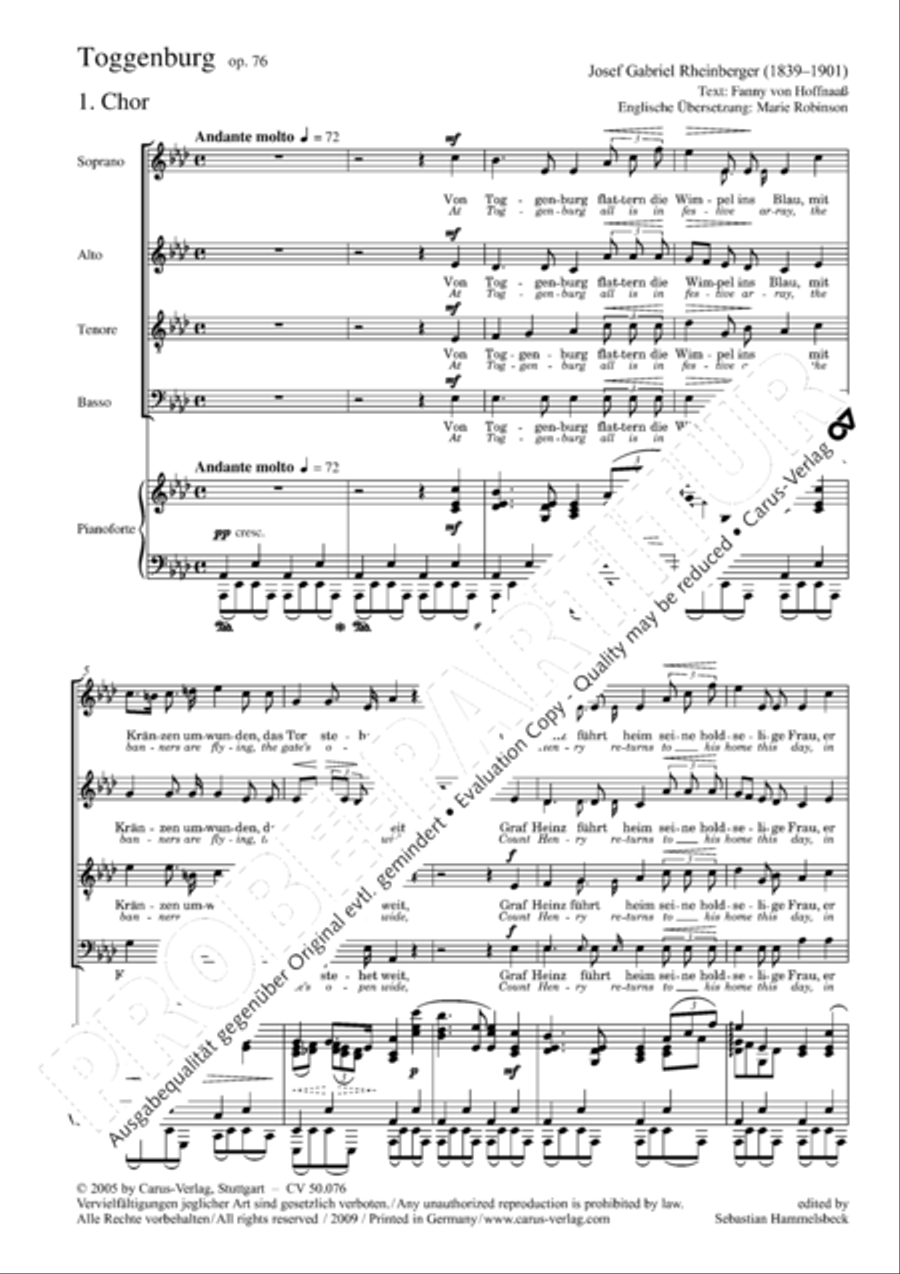 Toggenburg Toggenburg SSATB scores gallery preview page 7