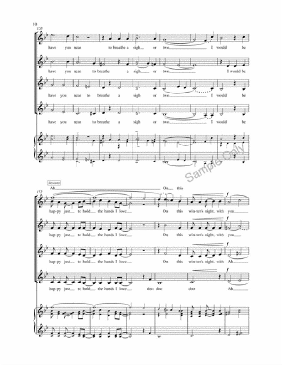 Song For A Winter's Night SSAA scores gallery preview page 10