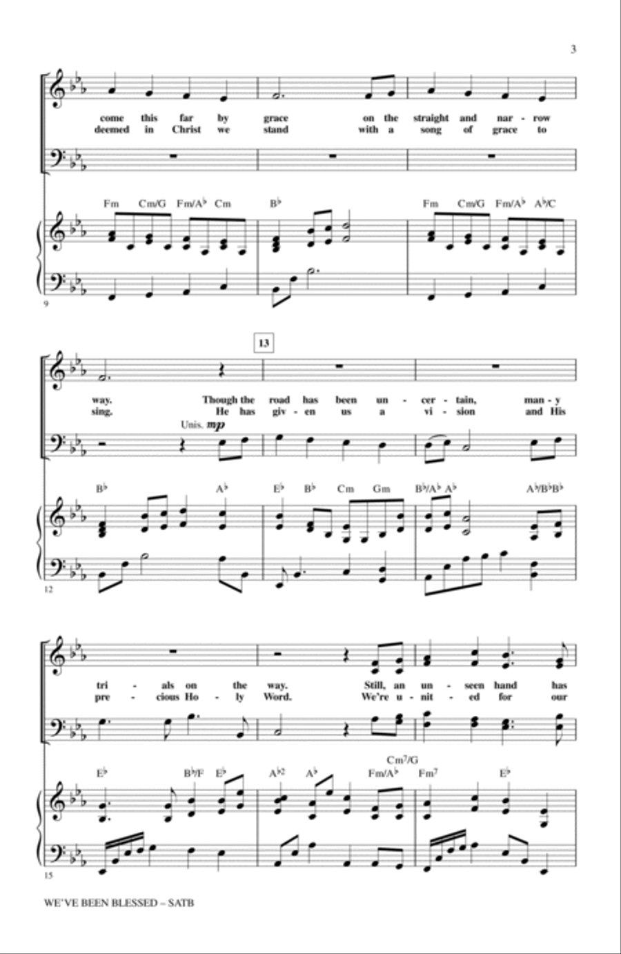 We've Been Blessed 4-Part scores gallery preview page 2