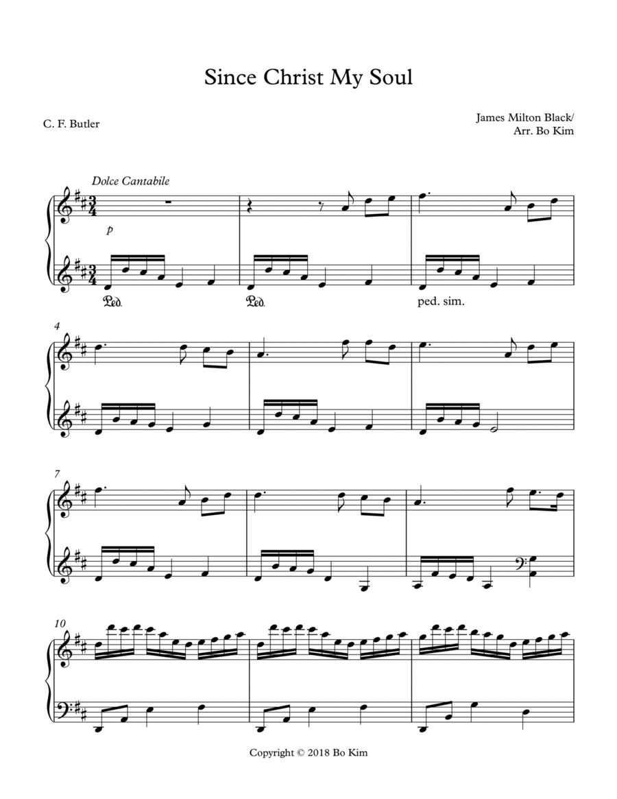 Since Christ My Soul From Sin Set Free (Solo Piano Arrangement) Piano Solo - Digital Sheet Music
