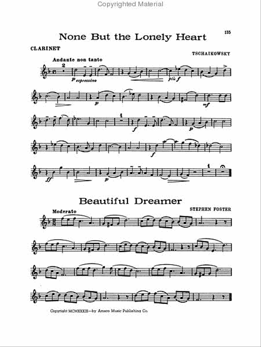 Clarinet Solos Clarinet Solo scores gallery preview page 3
