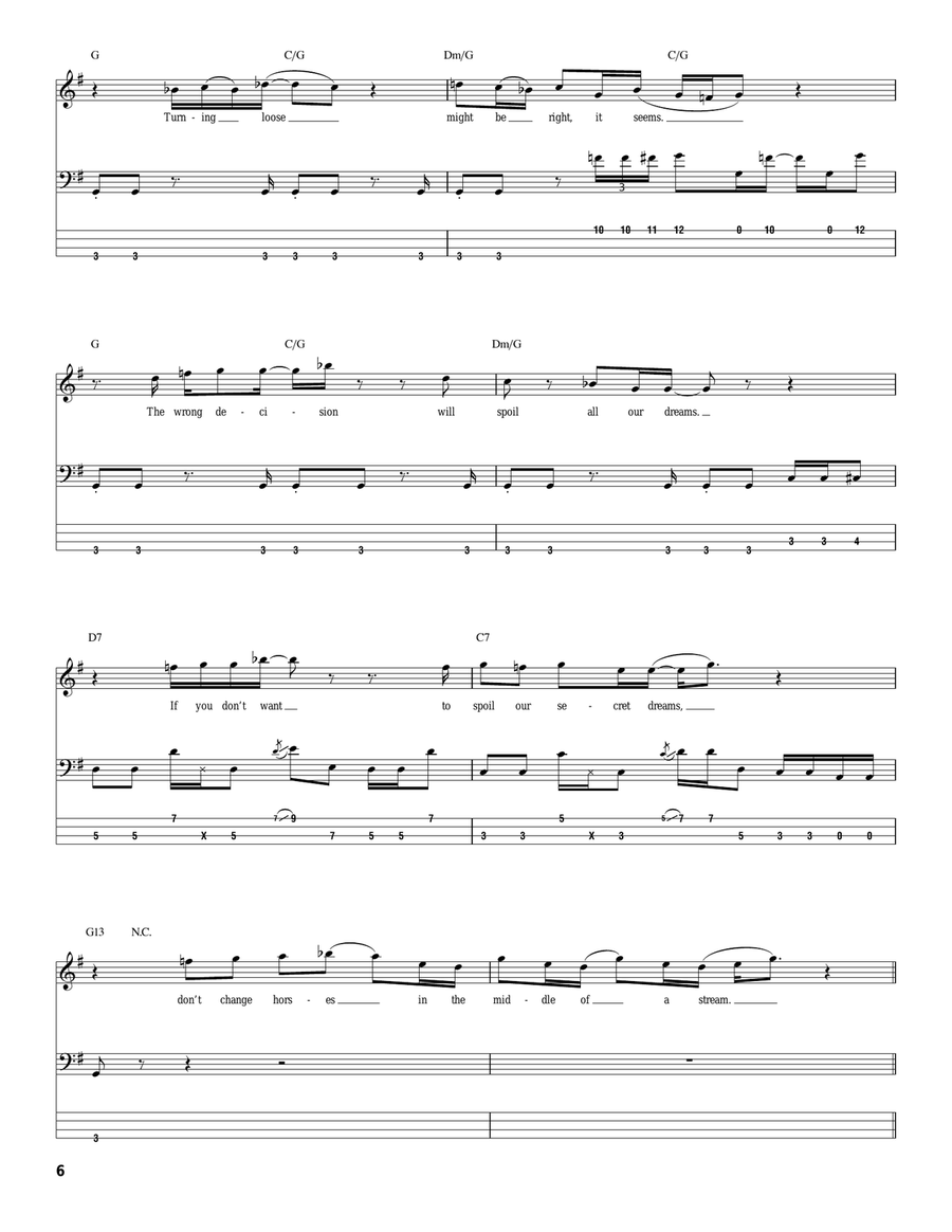 Don't Change Horses (In The Middle Of The Stream) Acoustic Guitar scores gallery preview page 6