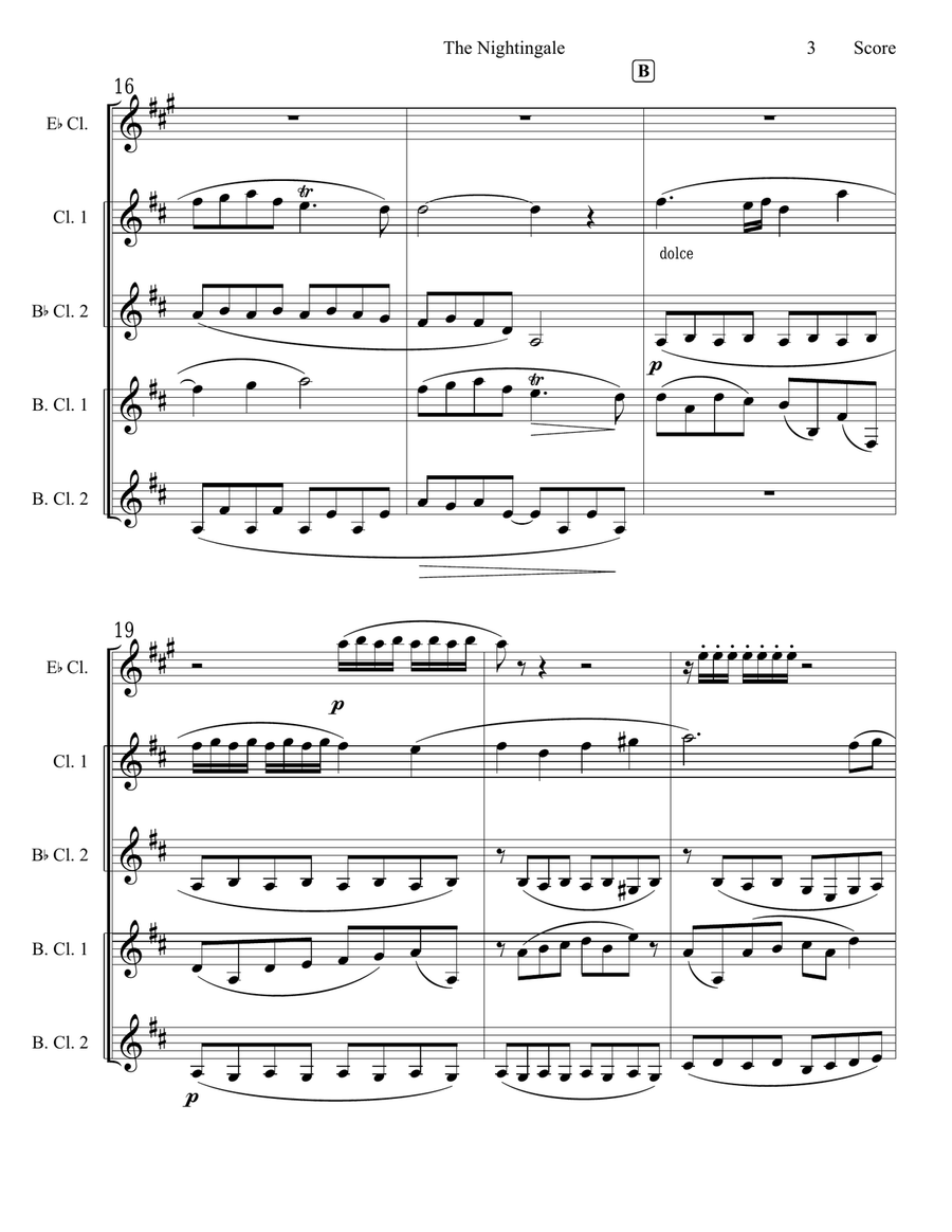 Gli Uccelli Gli Uccelli Woodwind Ensemble scores gallery preview page 4