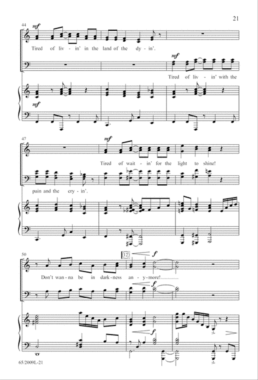Rise Up! A New Light A-Comin’ 4-Part scores gallery preview page 22