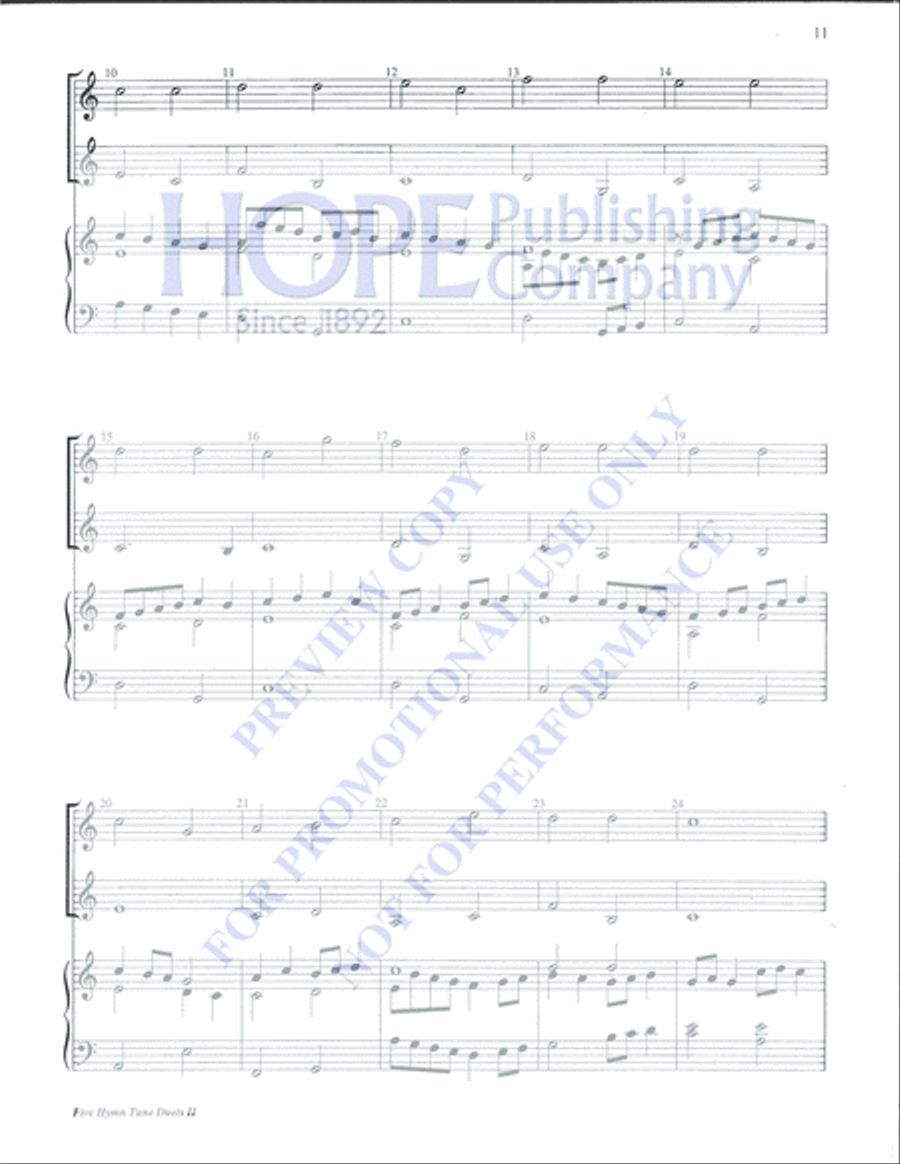 Five Hymn Tune Duets II Percussion scores gallery preview page 13