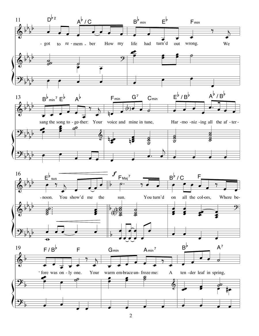 You Gave Me Today You Gave Me Today Piano, Vocal scores gallery preview page 2