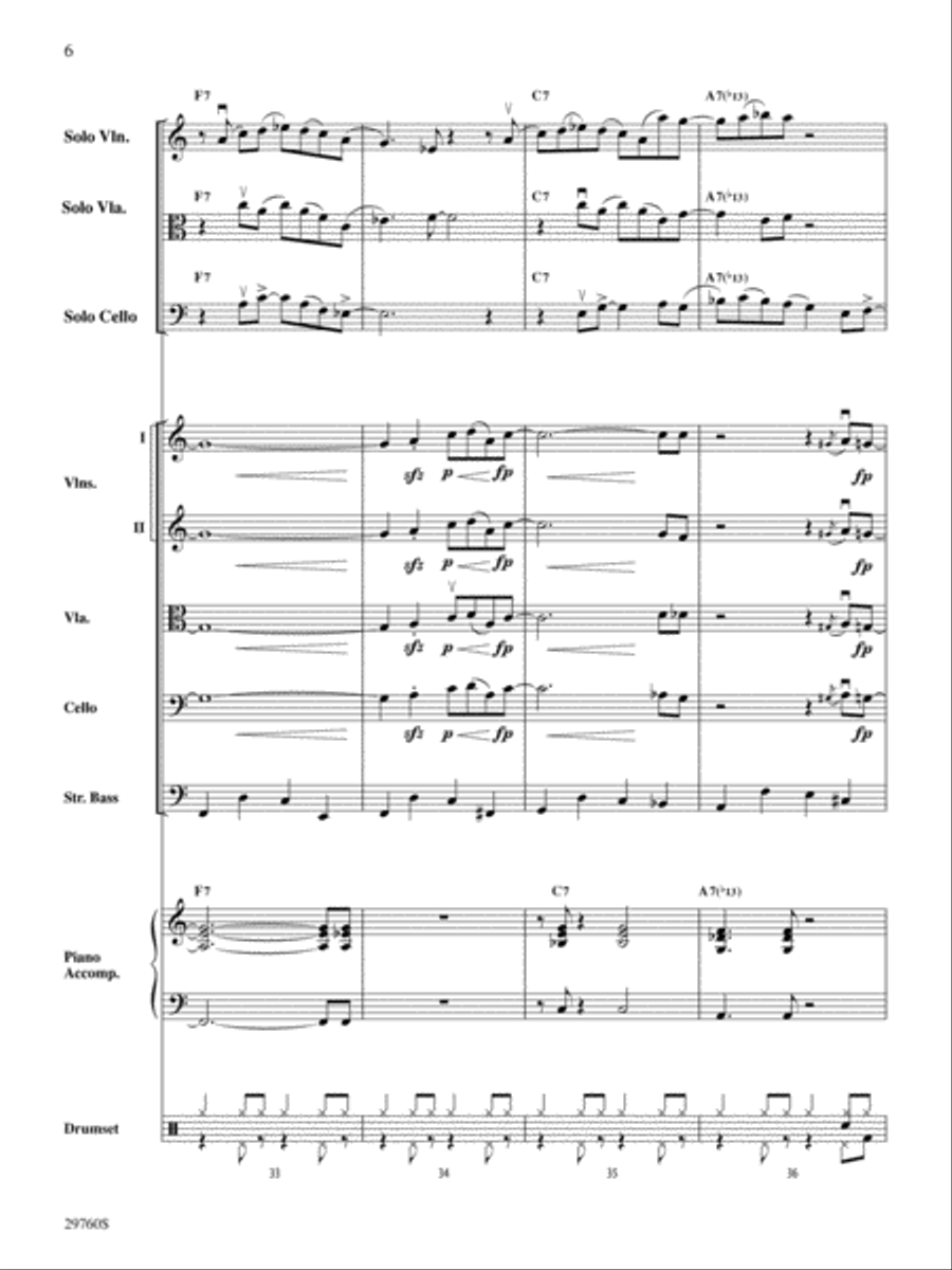 New Orleans Blues: Score String Orchestra scores gallery preview page 6