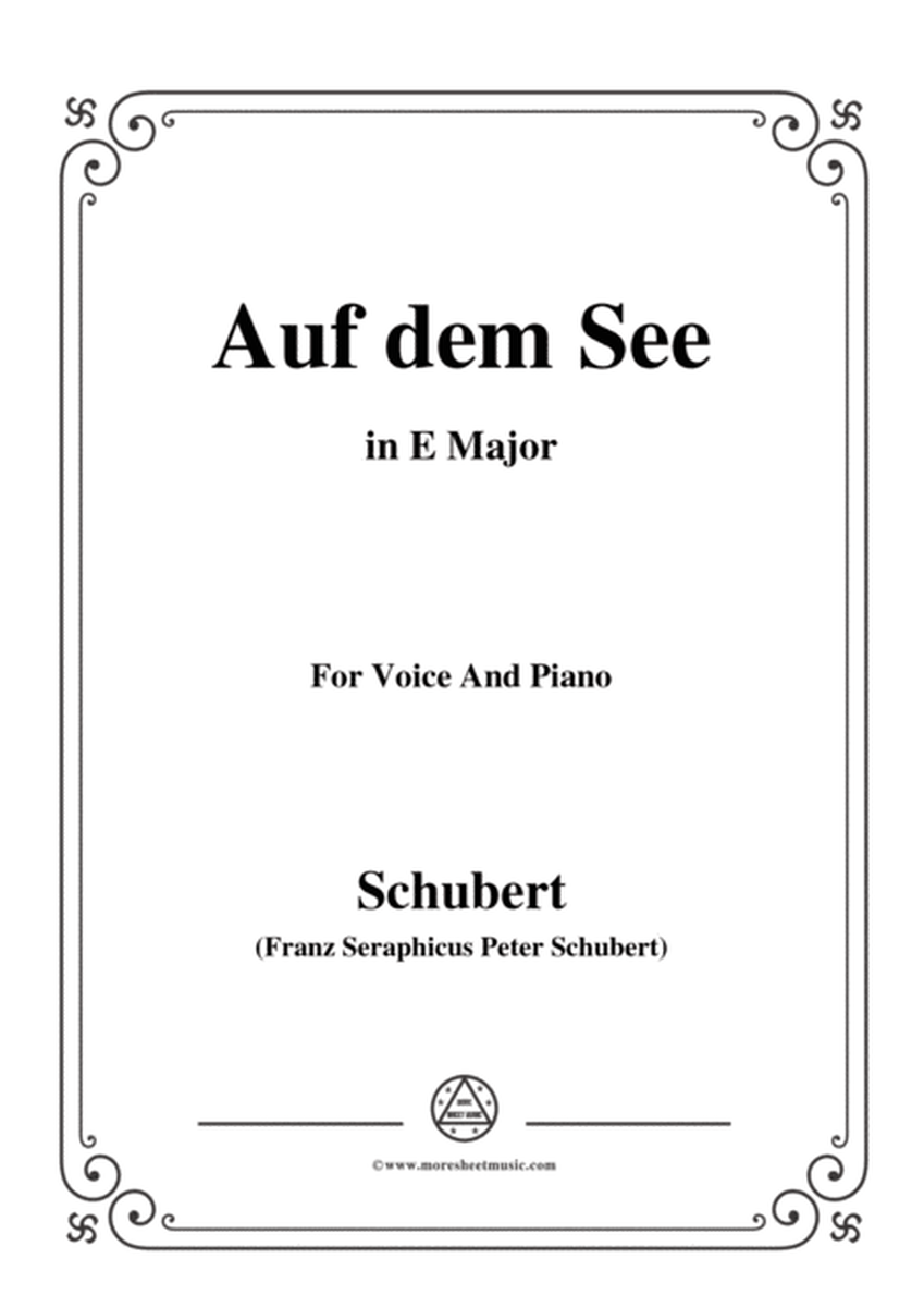Schubert-Auf dem See,Op.92 No.2,in E Major,for Voice&Piano image number null
