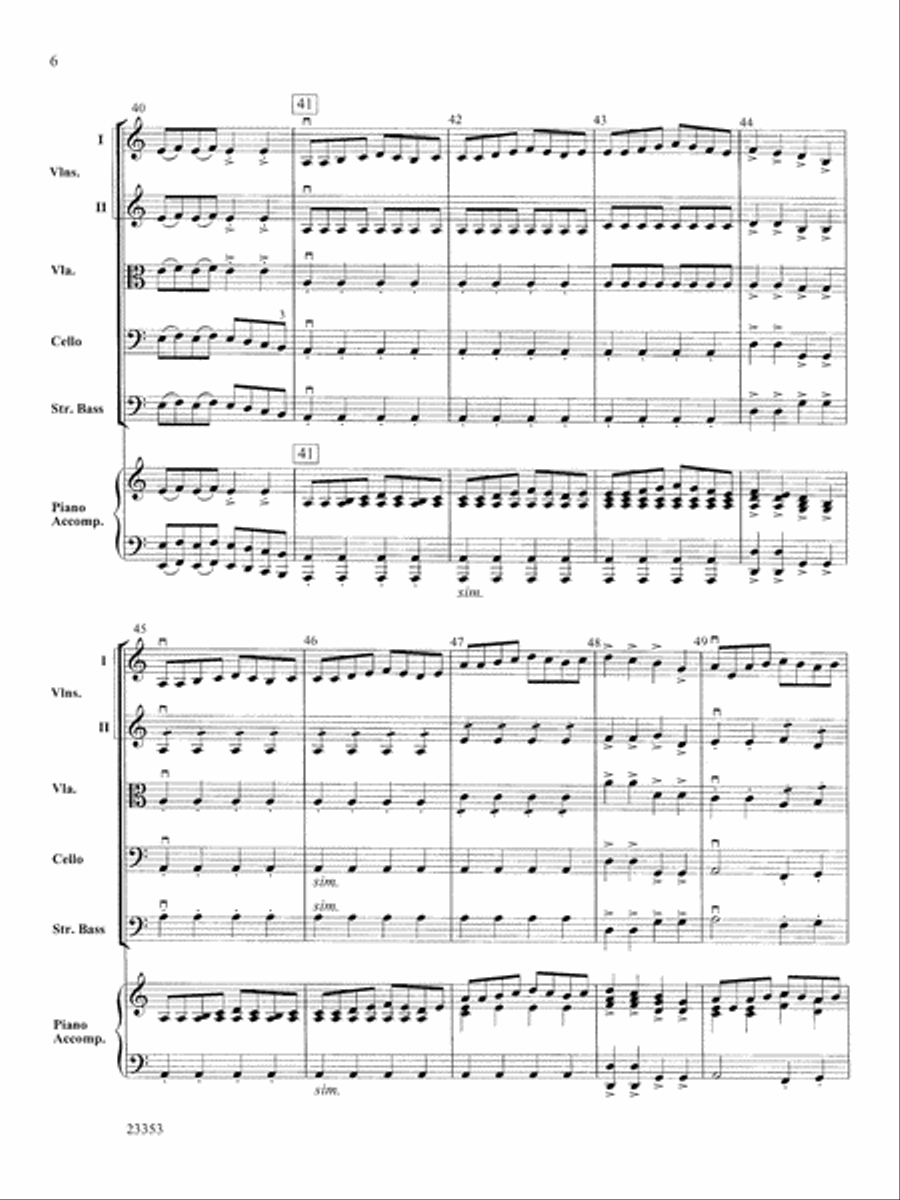 Conquistador!: Score Conquistador!: Score String Orchestra scores gallery preview page 6