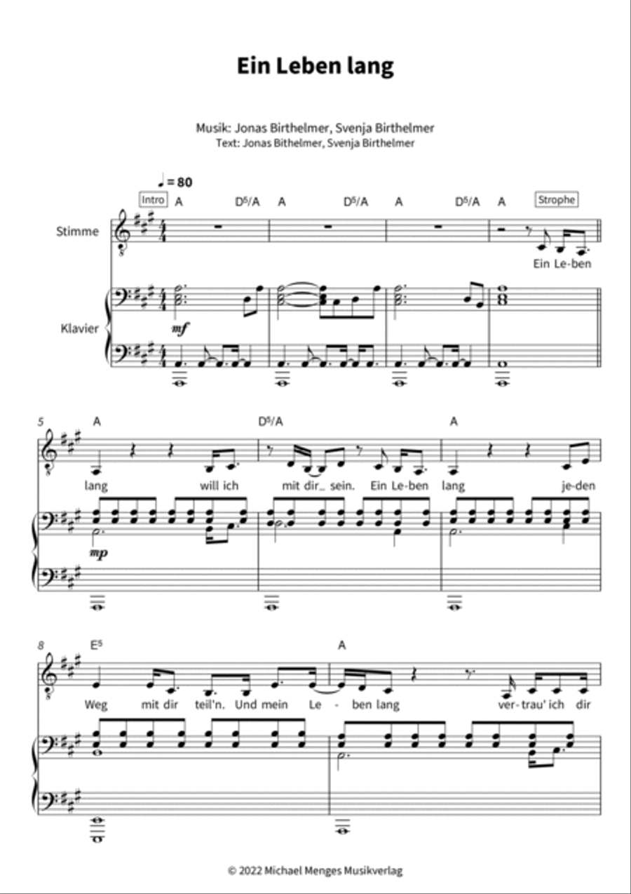 Ein Leben lang Voice Solo scores gallery preview page 3