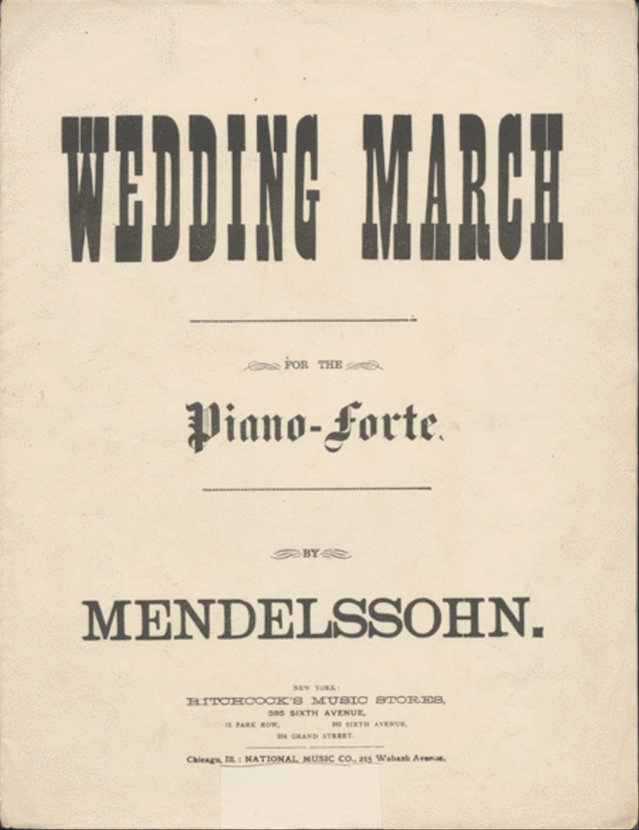 Wedding March for the Piano-forte Piano Solo scores gallery preview page 1