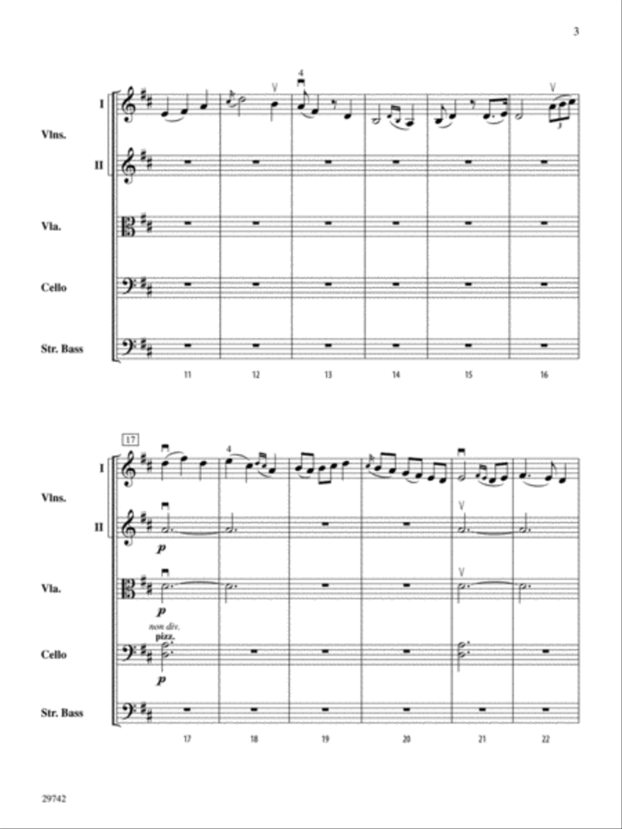 Neil Gow's Lament (score only) String Orchestra scores gallery preview page 3