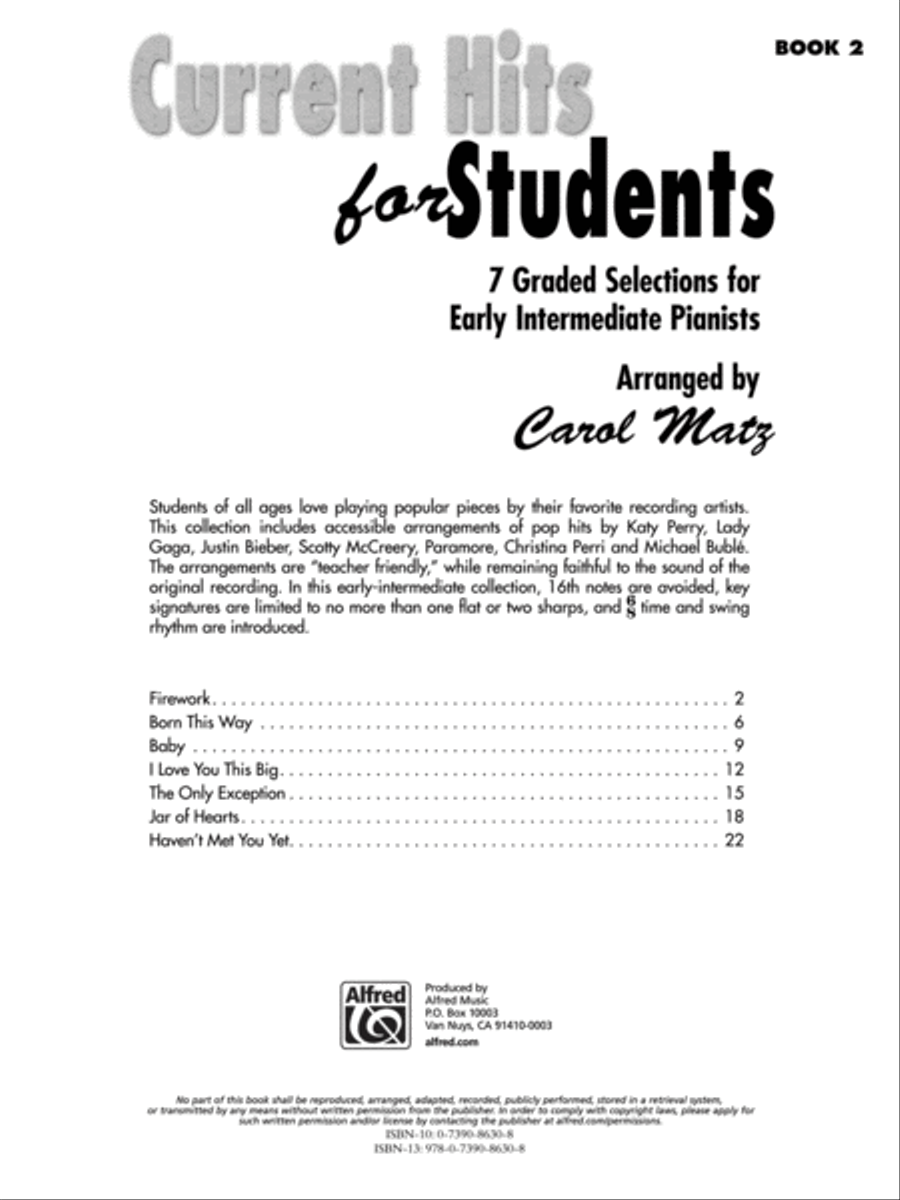 Current Hits for Students, Book 2 Piano Method scores gallery preview page 2