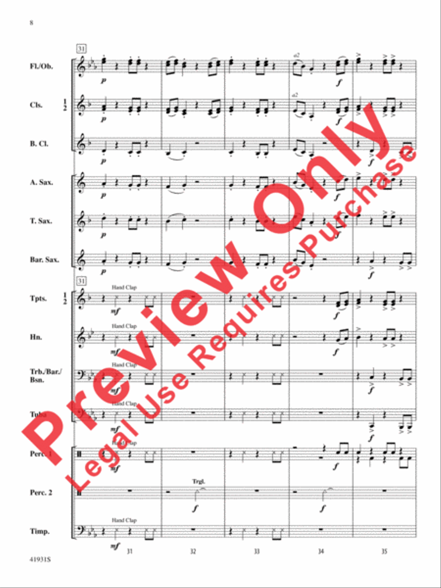 Sandstorm! Concert Band scores gallery preview page 9