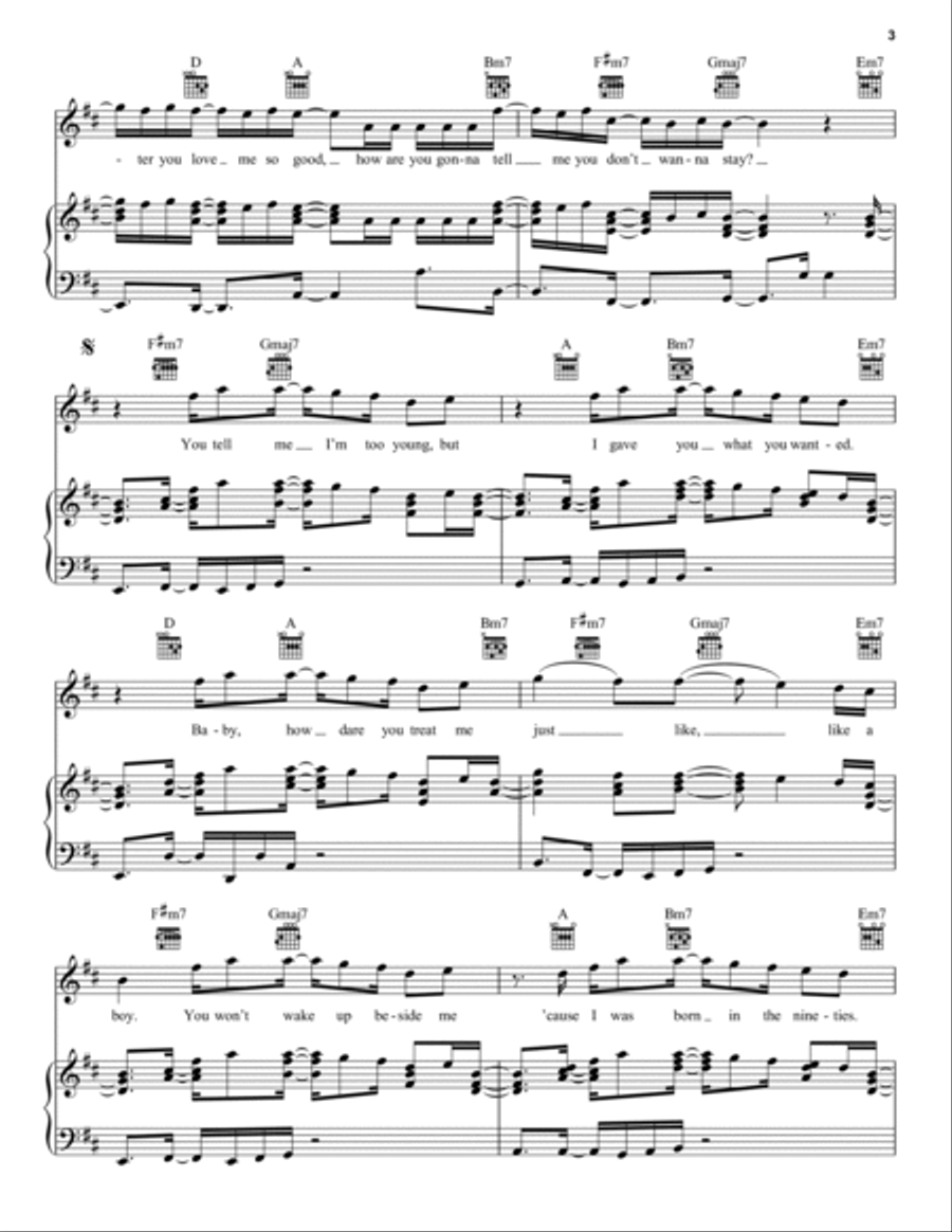 Boy Piano, Vocal, Guitar scores gallery preview page 3