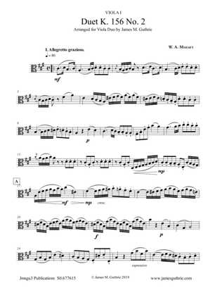 Mozart: Duet K. 156 No. 2 for Viola Duo