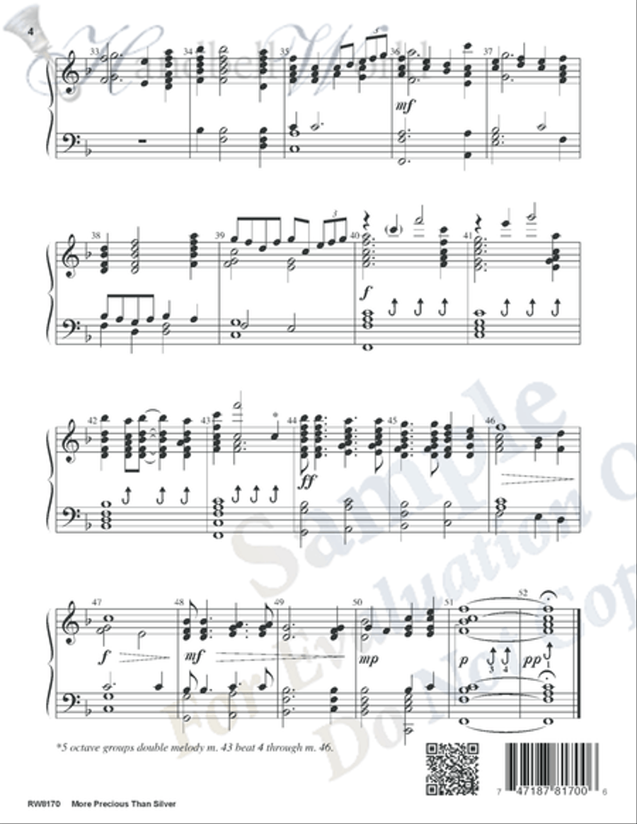 More Precious Than Silver 5-Octaves scores gallery preview page 3