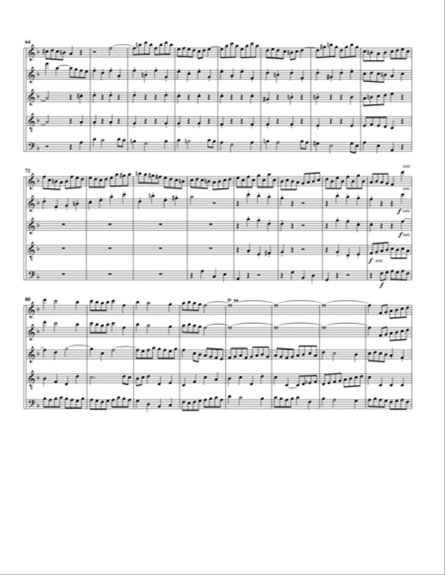 Suite for orchestra no.2, BWV 1067 (arrangement for 5 recorders) Recorder scores gallery preview page 5