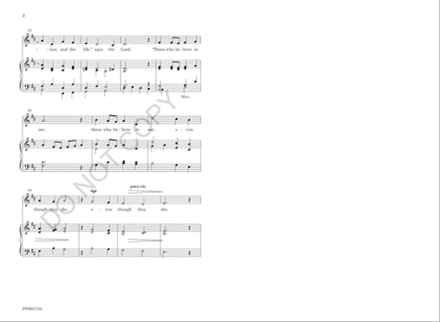 I Am the Resurrection Unison Choir scores gallery preview page 5