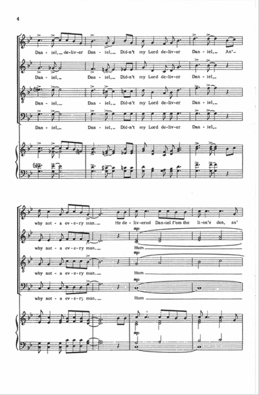 Didn't My Lord Deliver Daniel - SATB divisi Divisi scores gallery preview page 4