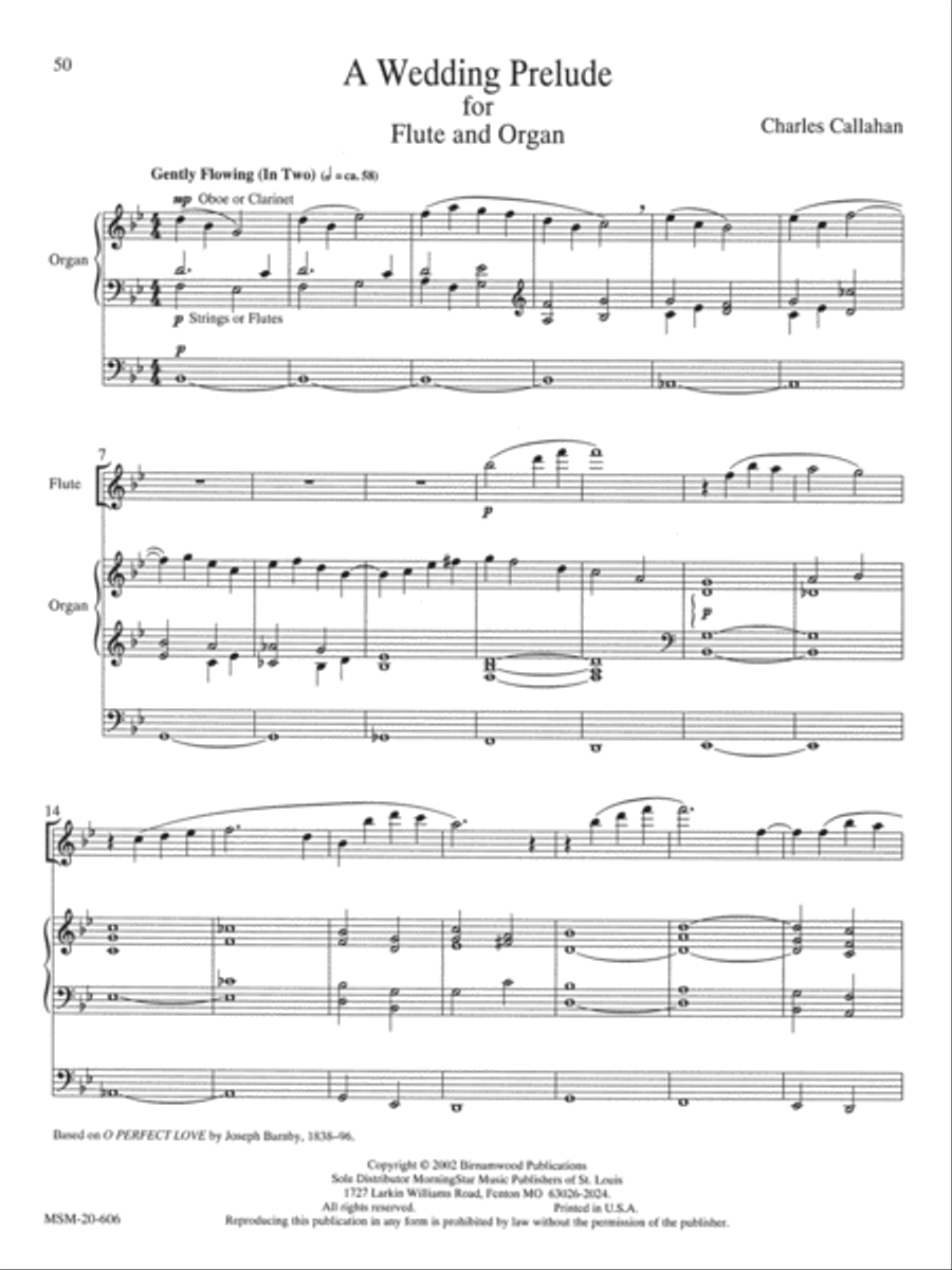 A Wedding Prelude Flute Solo scores gallery preview page 1