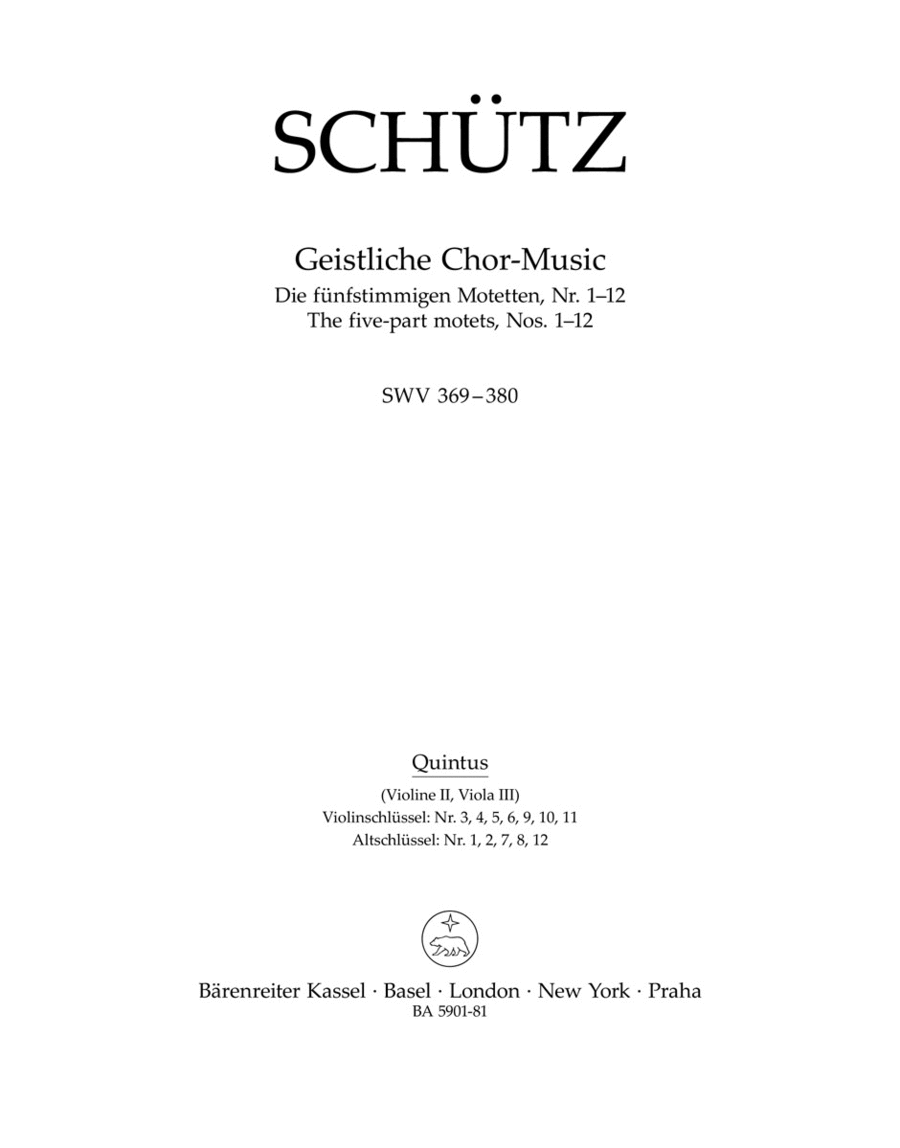 Sacred Choral Music SWV 369-380 Choir scores gallery preview page 1