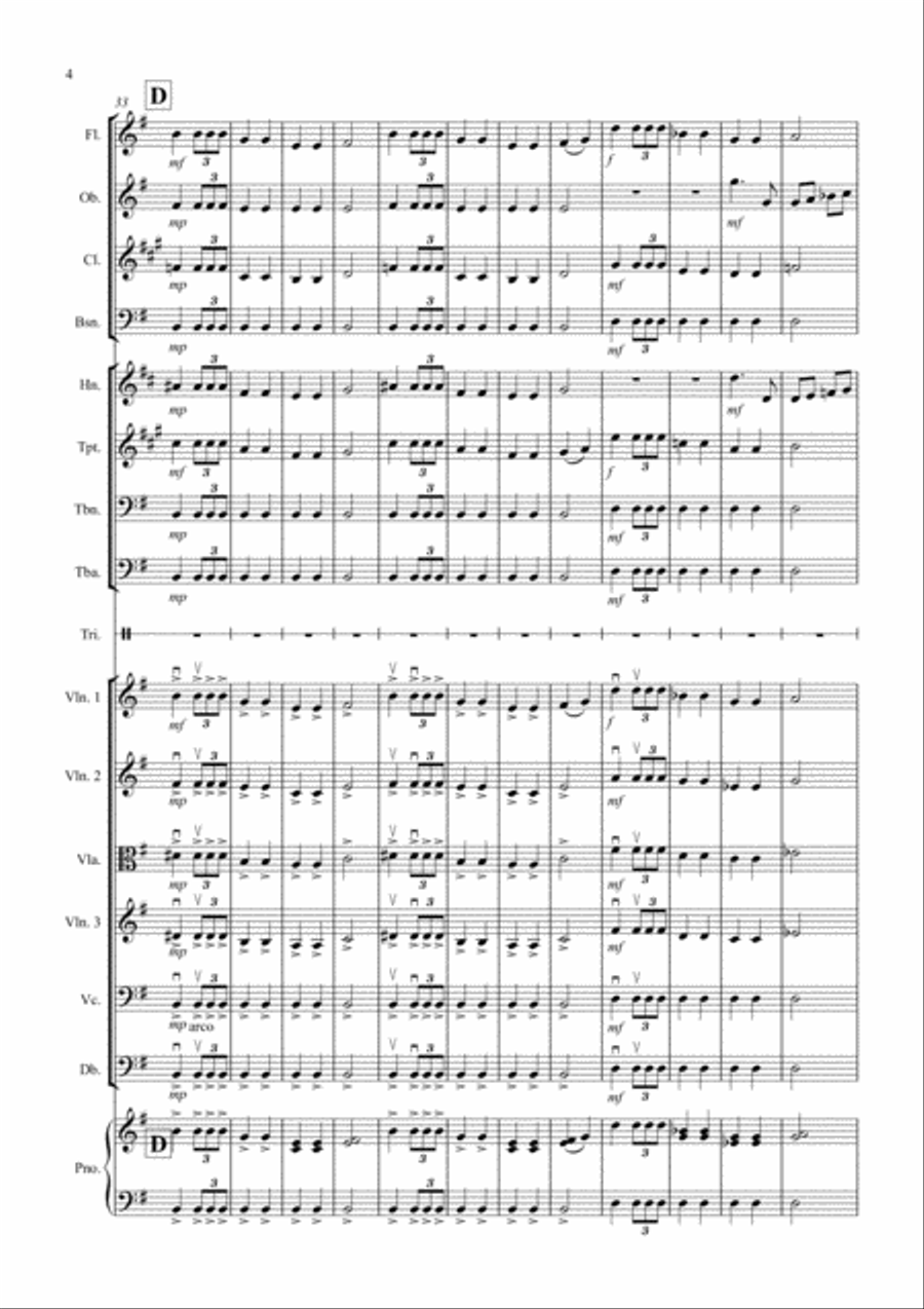 March (fantasia from Nutcracker) for School Orchestra Full Orchestra scores gallery preview page 4
