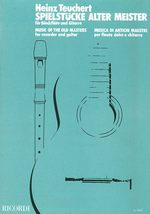 Book cover for Spielstücke Alter Meister für Blockflöte und Gitar