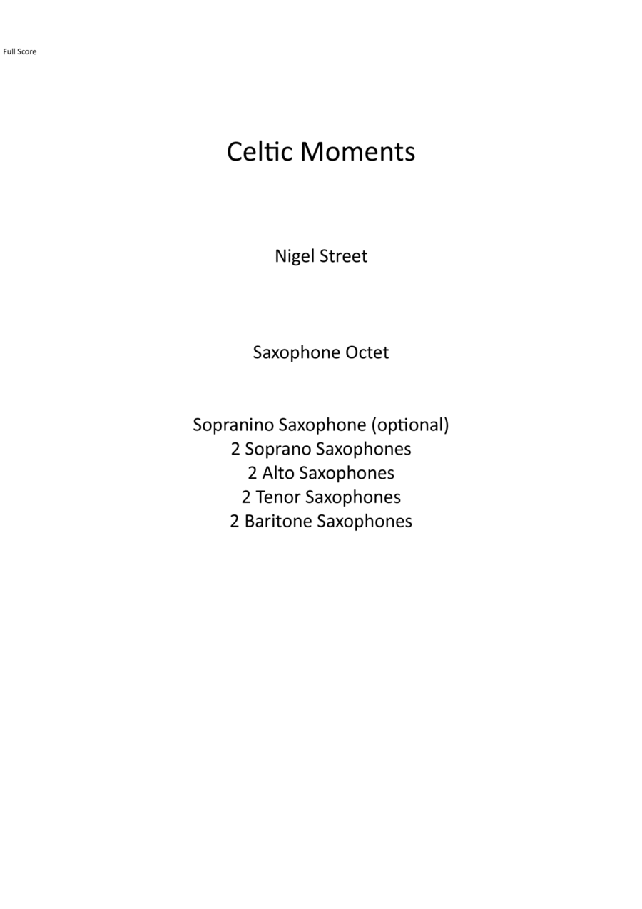 Celtic Moments Saxophone scores gallery preview page 1