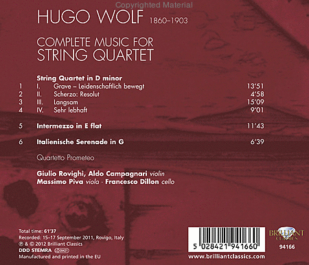 Complete Music for String Quartet
