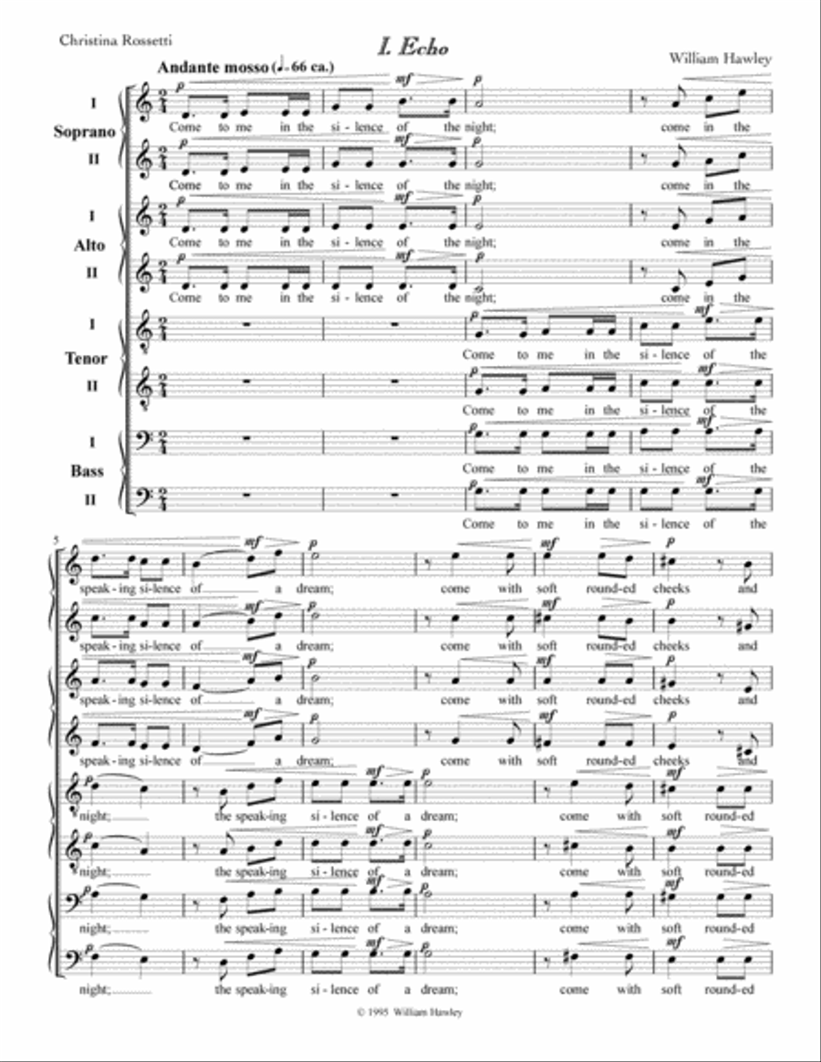 Four Reveries Divisi scores gallery preview page 5