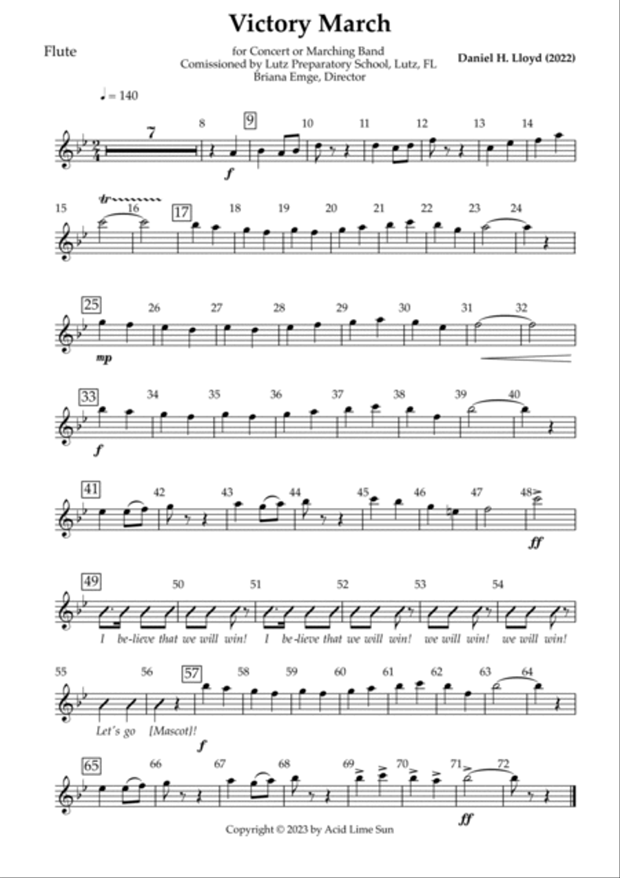 Victory March Concert Band scores gallery preview page 6