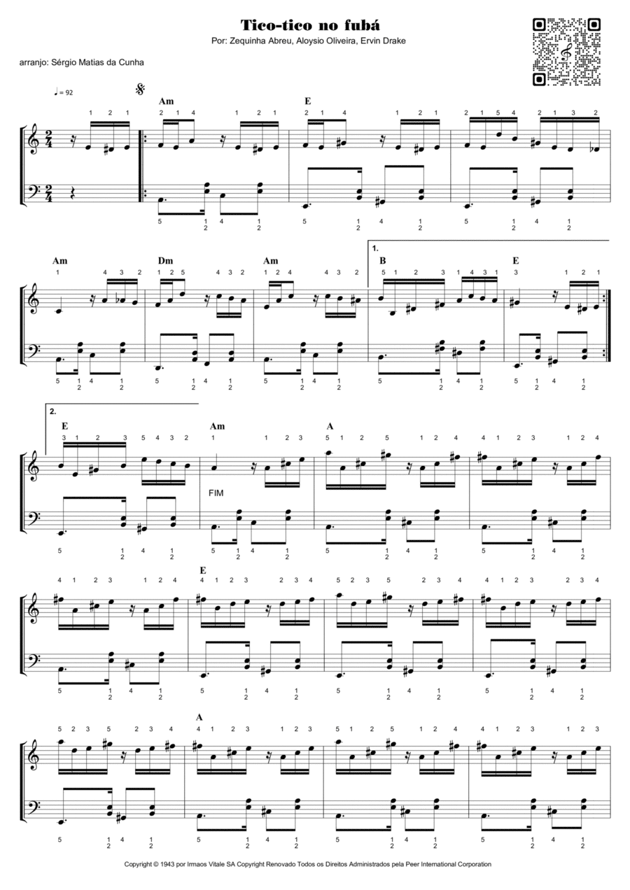 Tico Tico (tico Tico No Fuba) Piano Method scores gallery preview page 1