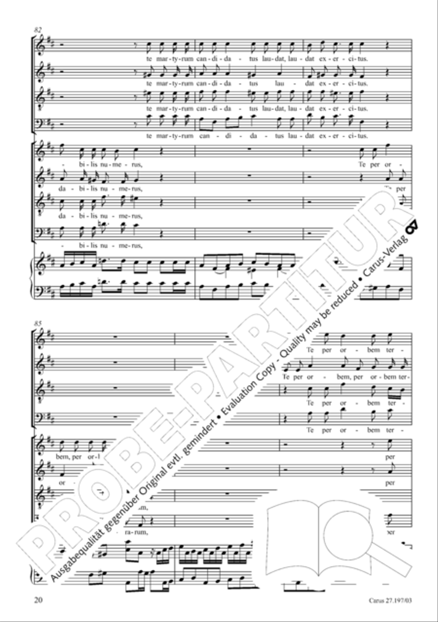 Te Deum in D a due cori SSATB scores gallery preview page 20