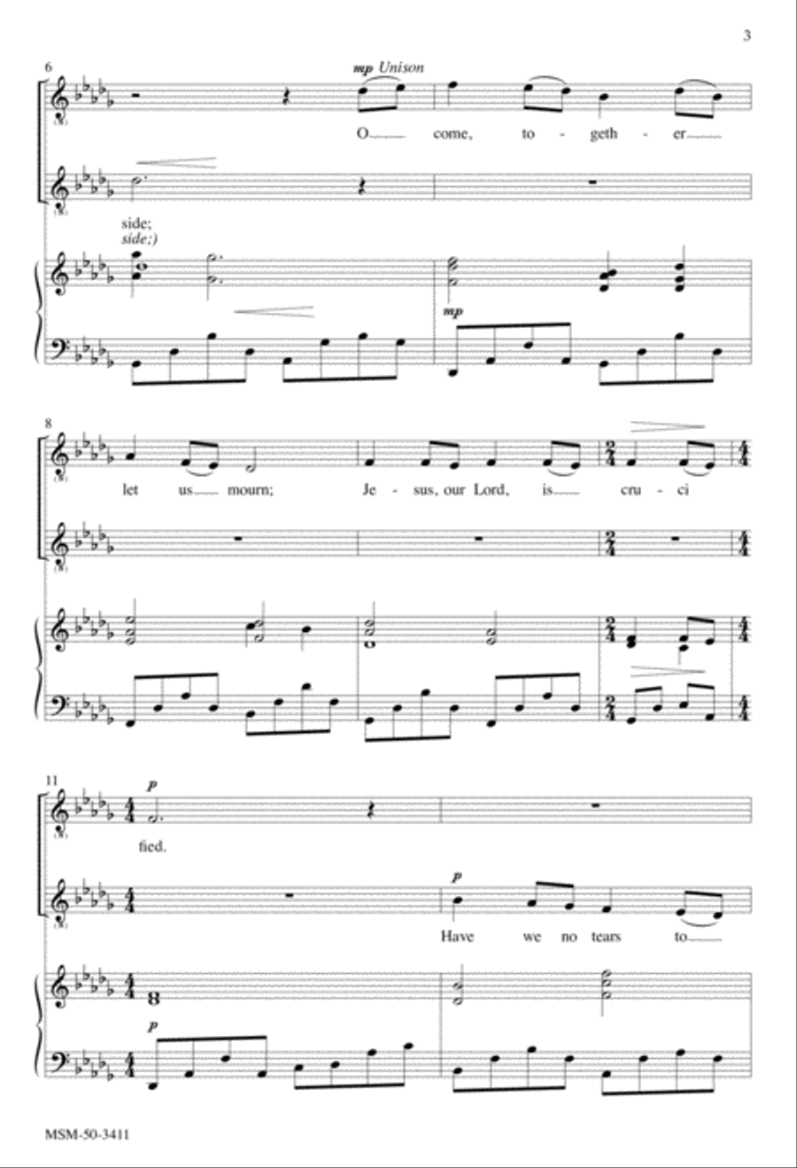 O Come and Mourn O Come and Mourn 2-Part scores gallery preview page 3