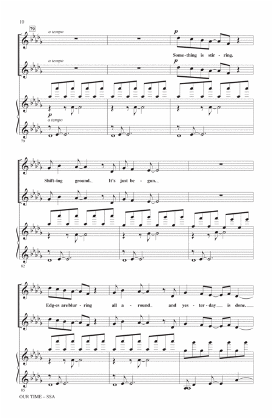 Our Time (from Merrily We Roll Along) (arr. Mac Huff) SSA scores gallery preview page 9