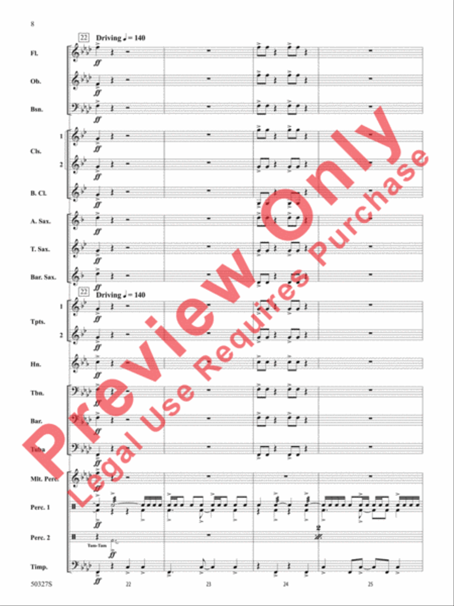 Reflections and Furies Concert Band scores gallery preview page 9